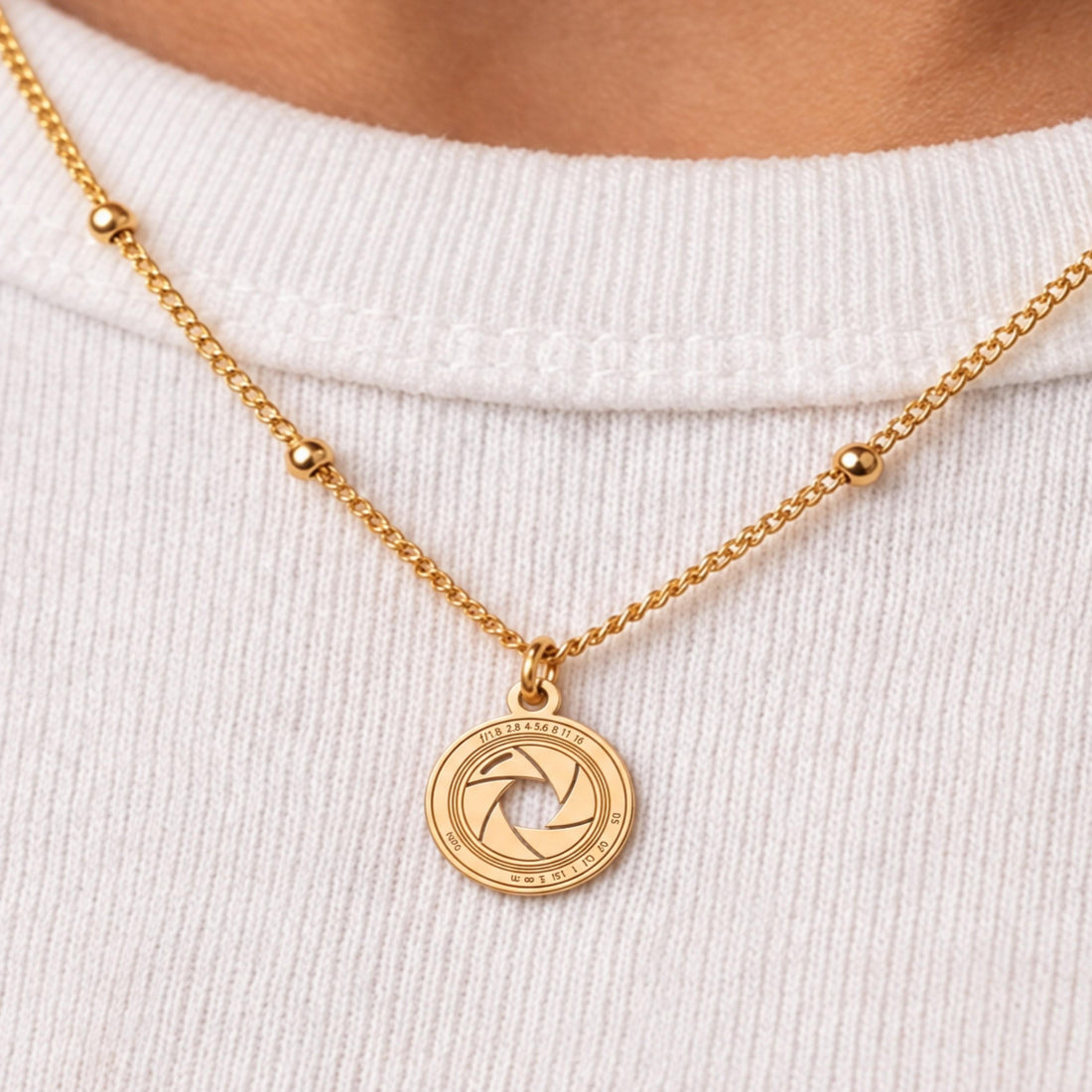 Camera Aperture Beady Necklace