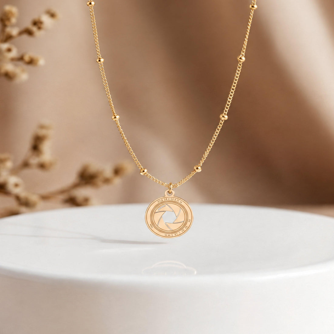 Camera Aperture Beady Necklace