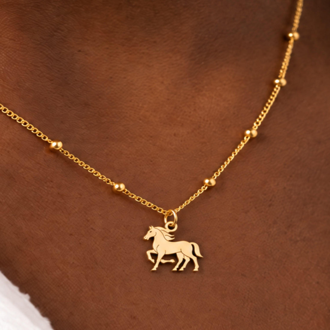 Prancing Horse Charm Necklace
