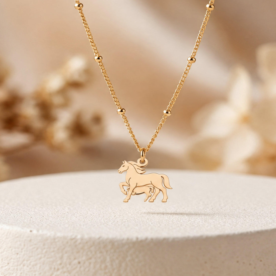 Prancing Horse Charm Necklace