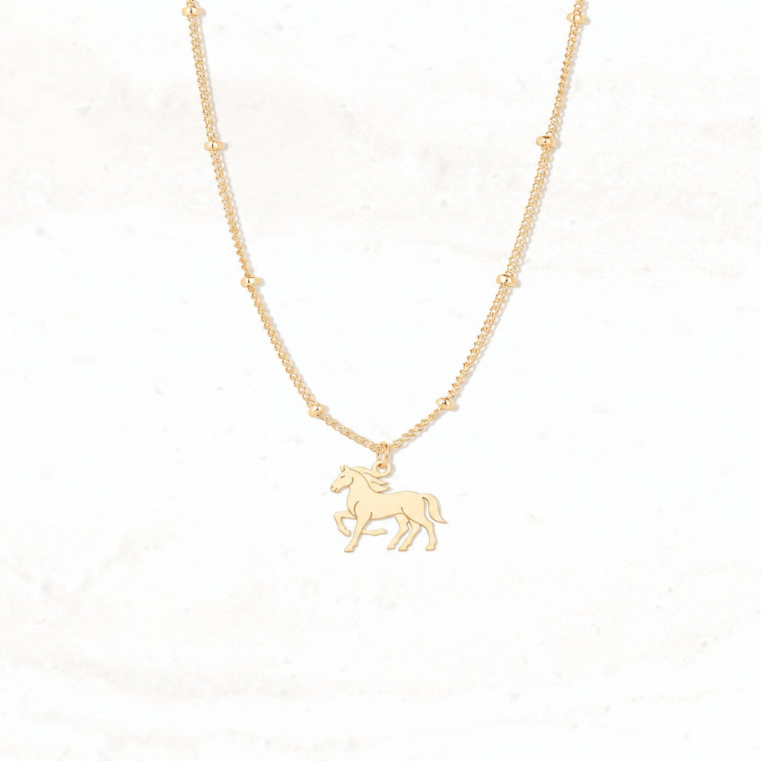 Prancing Horse Charm Necklace