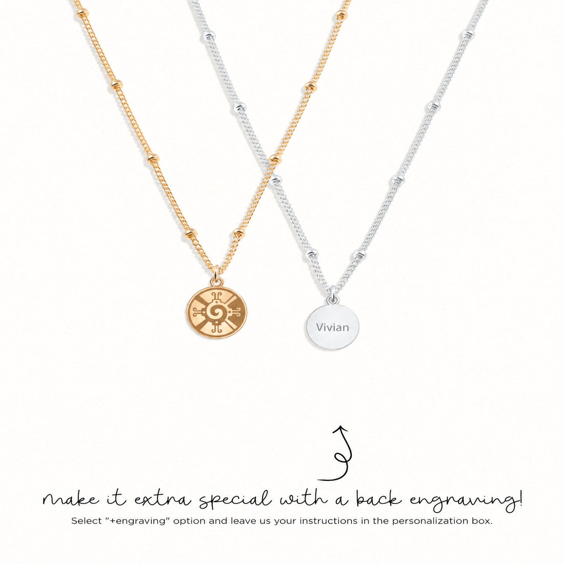 Aztec Sun Charm Necklace