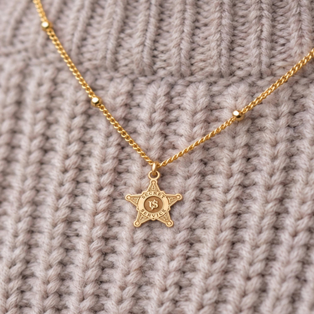 Secret Service Badge Necklace