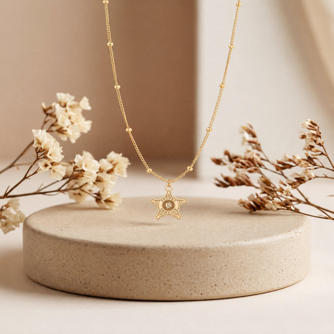 Secret Service Badge Necklace