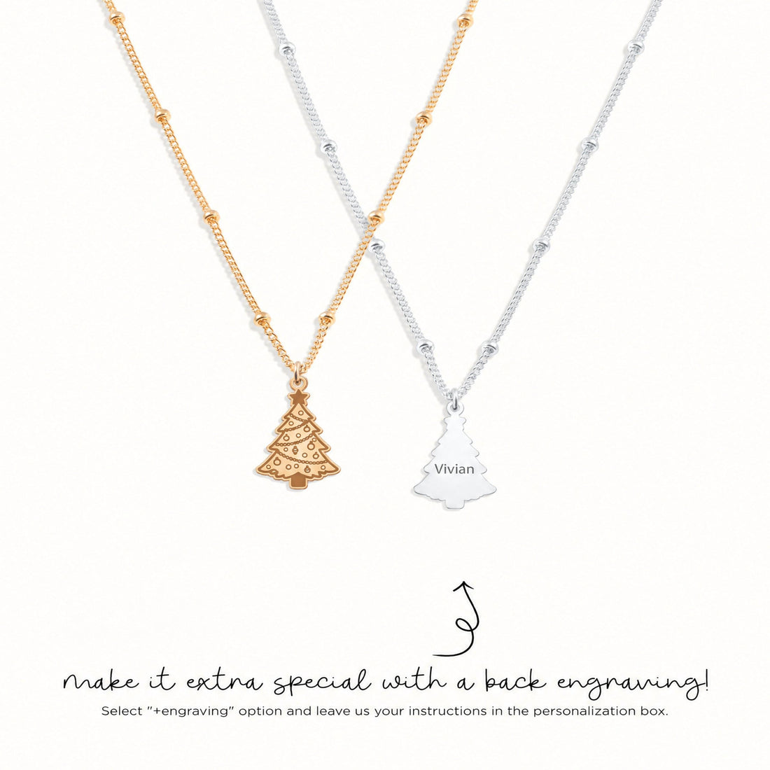 Christmas Tree Charm Necklace