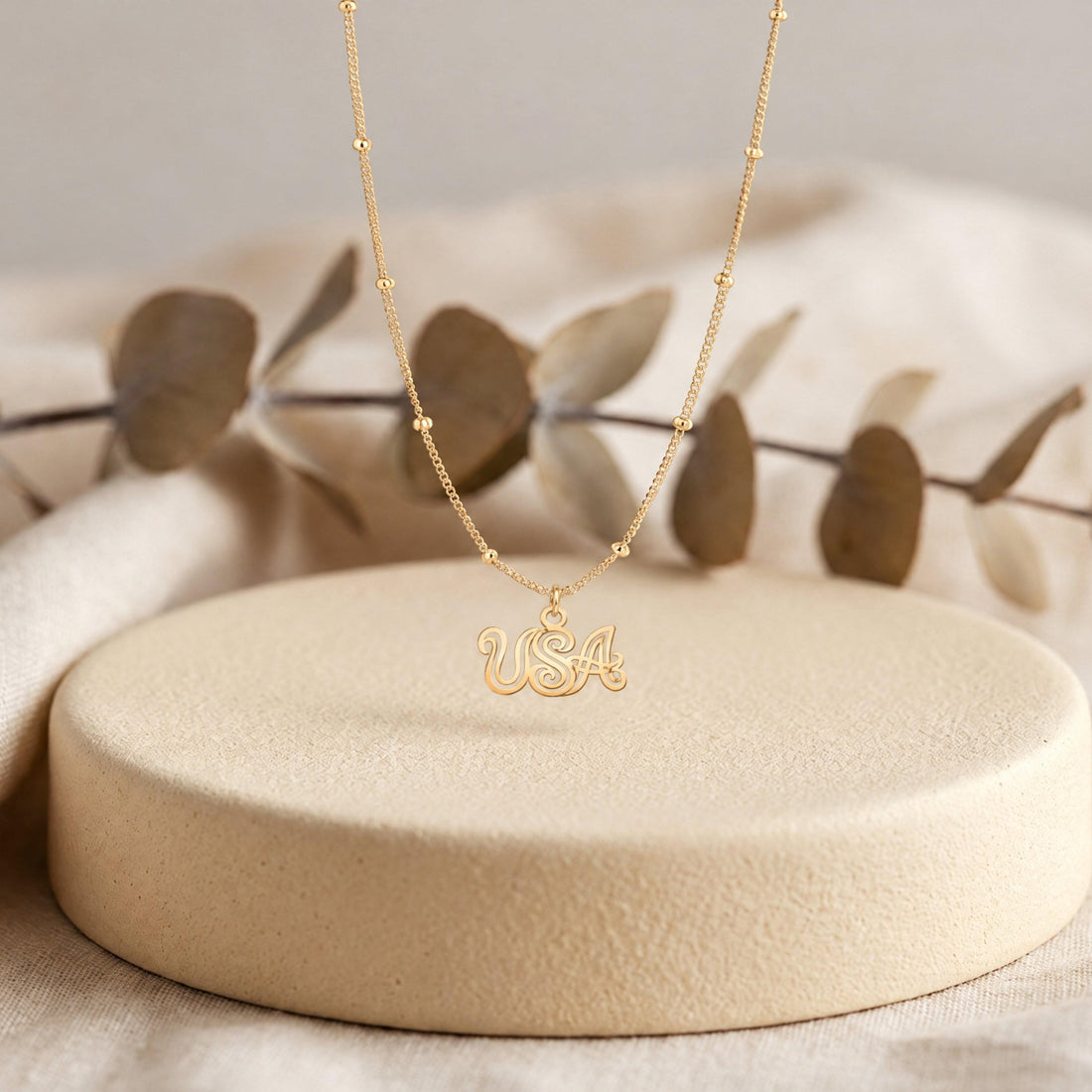 USA Letters Beady Necklace