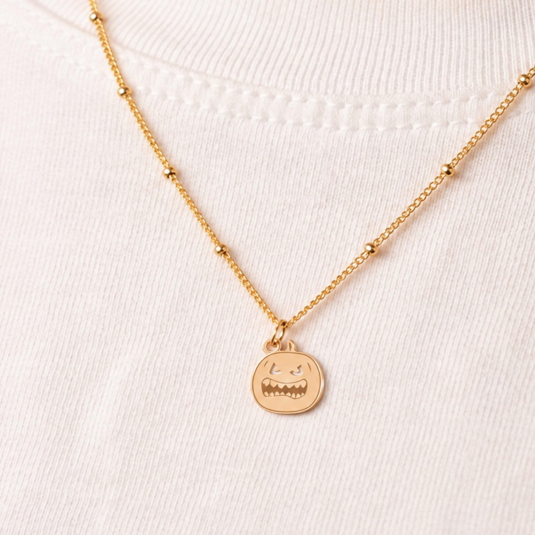 Jack O Lantern Beady Necklace