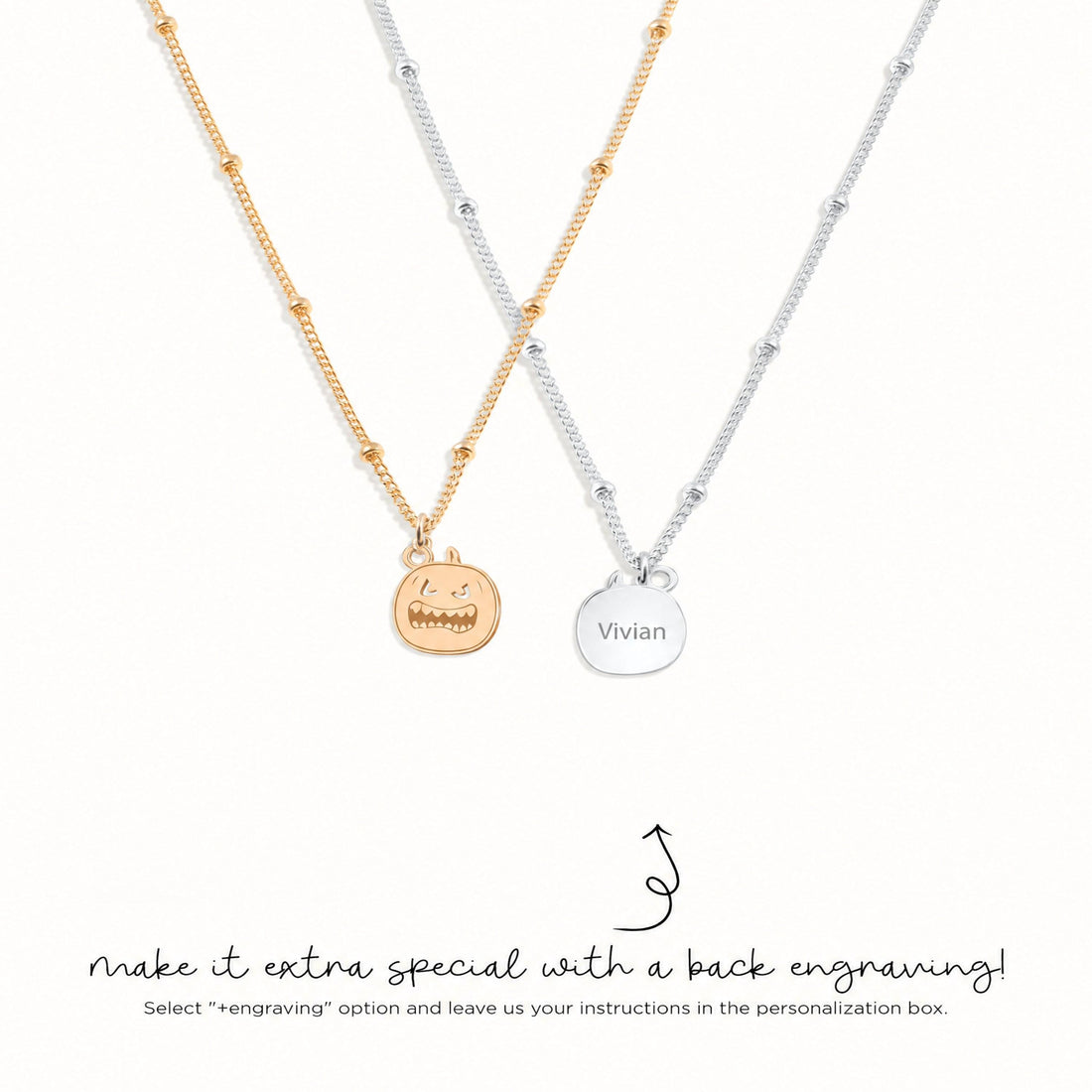 Jack O Lantern Beady Necklace