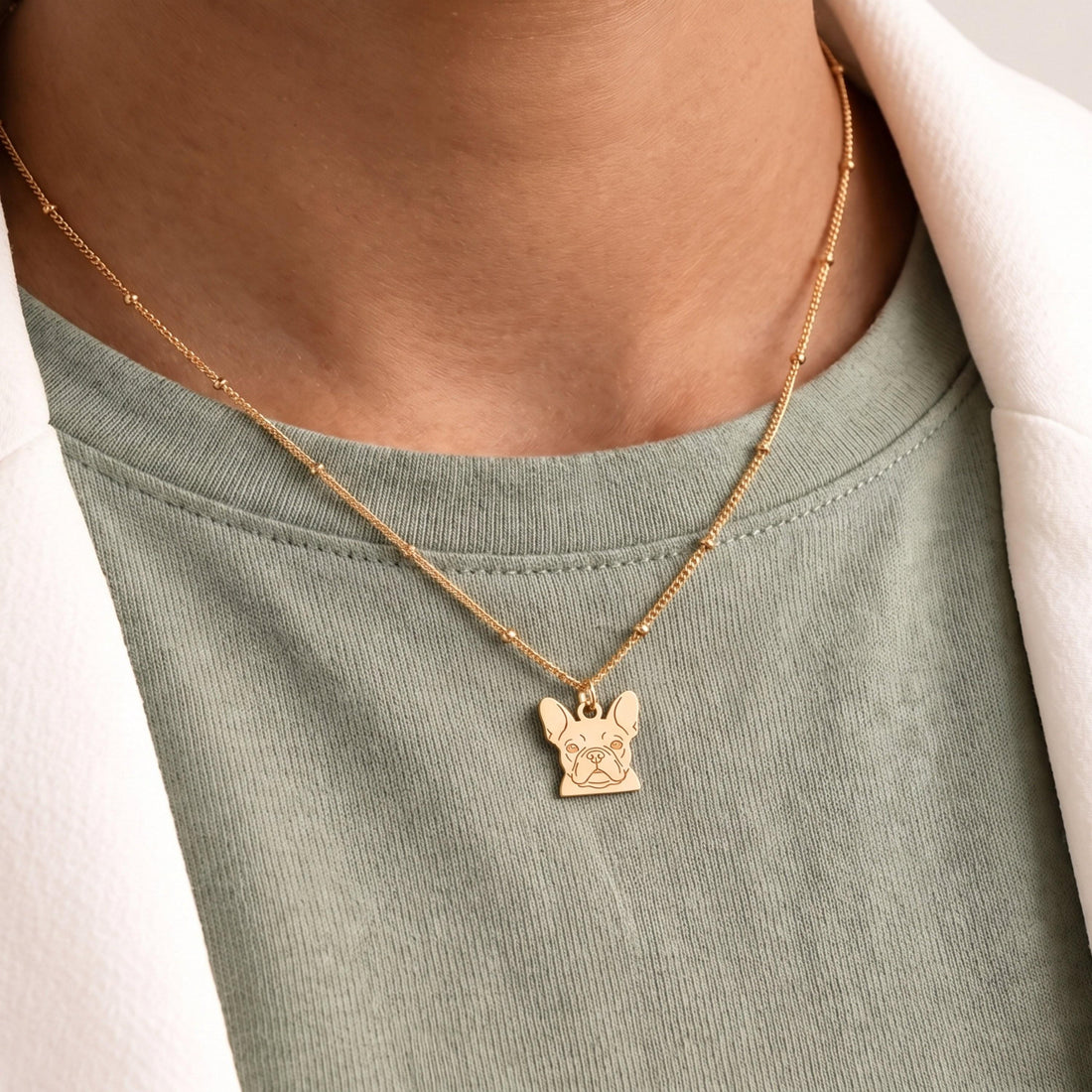 French Bulldog Charm Necklace