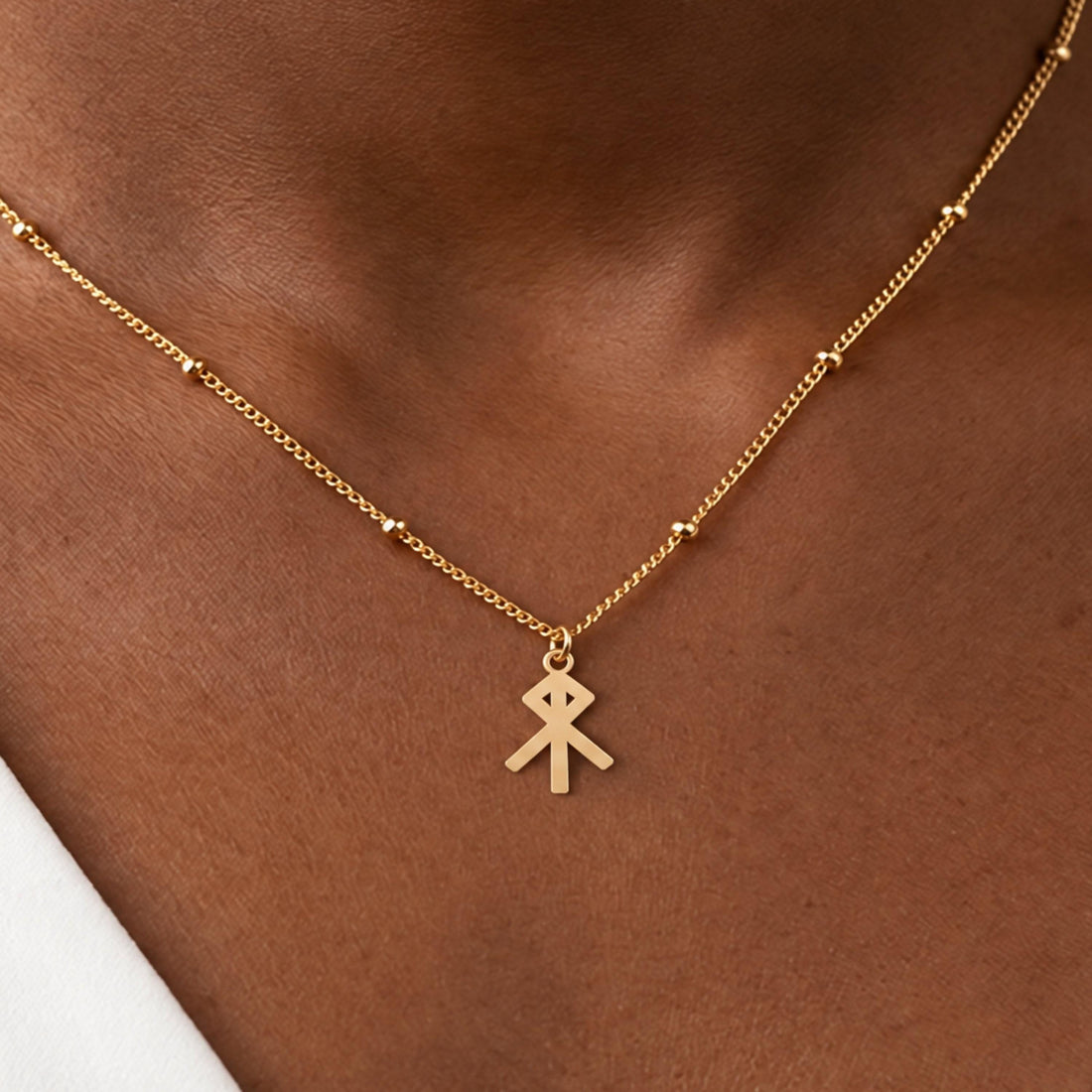 Stick Figure Charm Necklace
