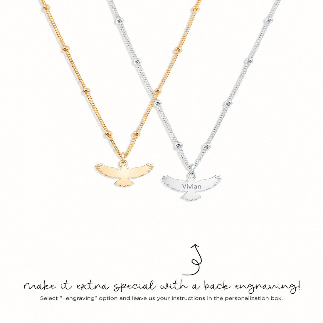 Flying Dove Beaded Necklace