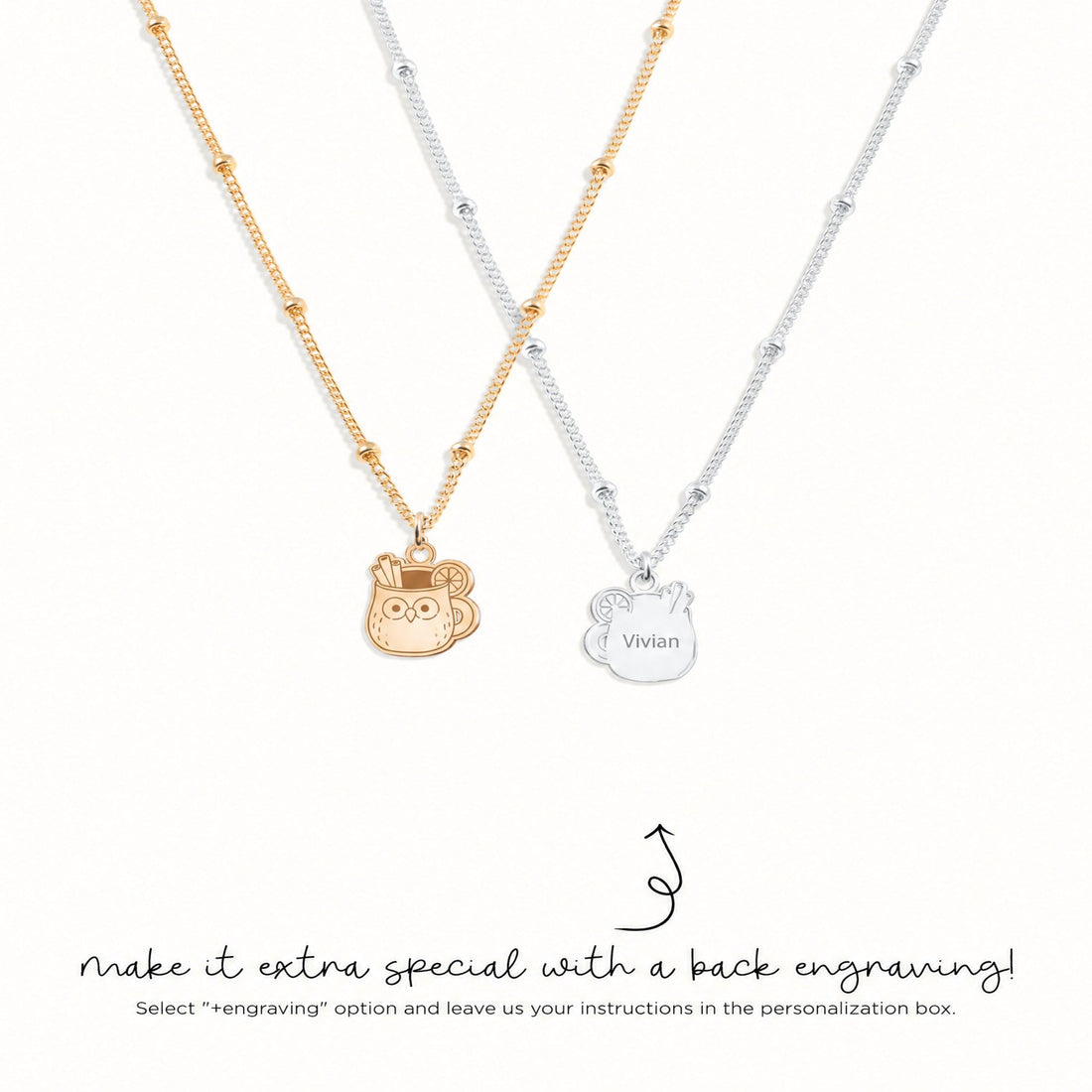 Owl Mug Beady Necklace