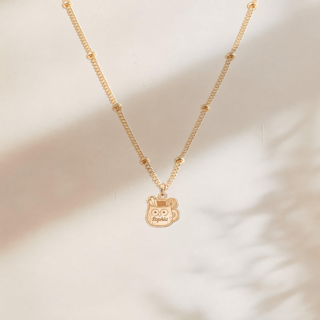 Owl Mug Beady Necklace