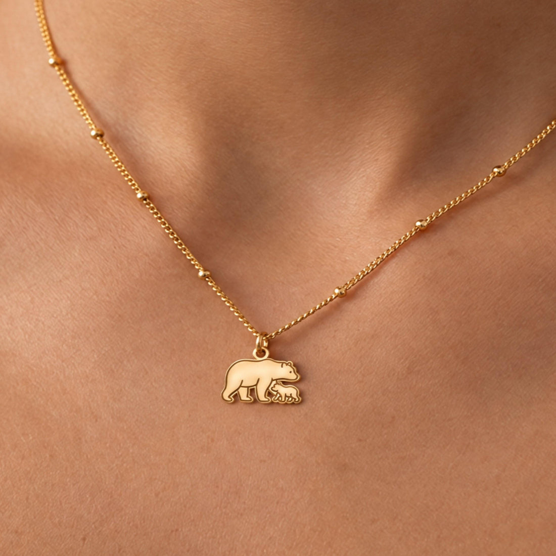 Polar Bear Beady Necklace