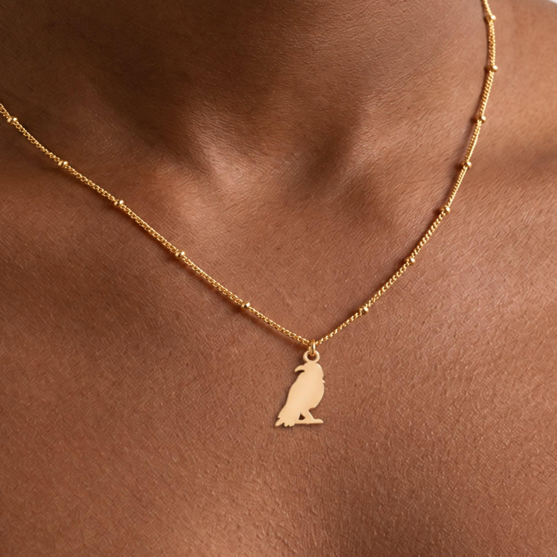 Perched Parrot Charm Necklace