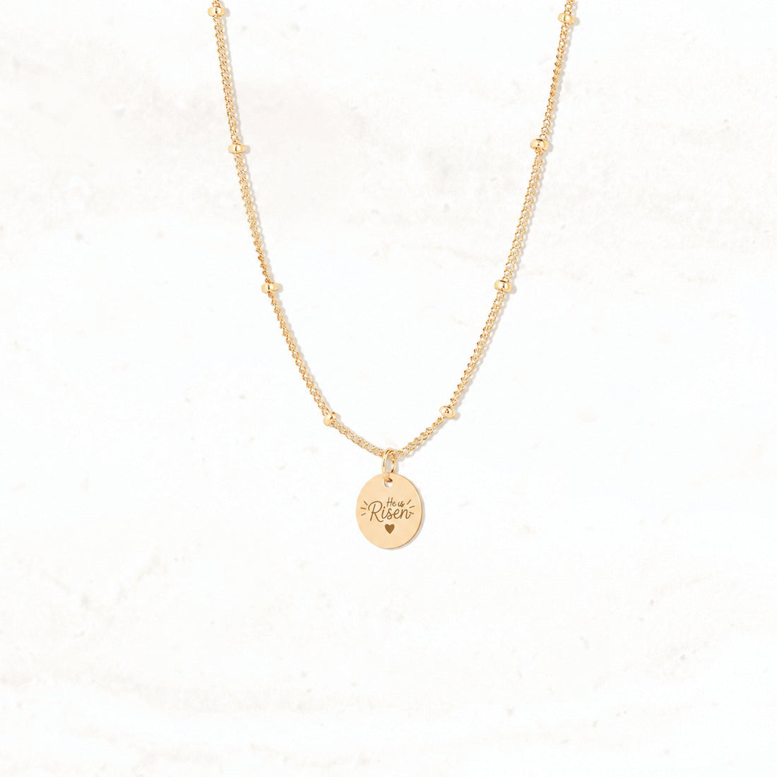 He Is Risen Charm Necklace