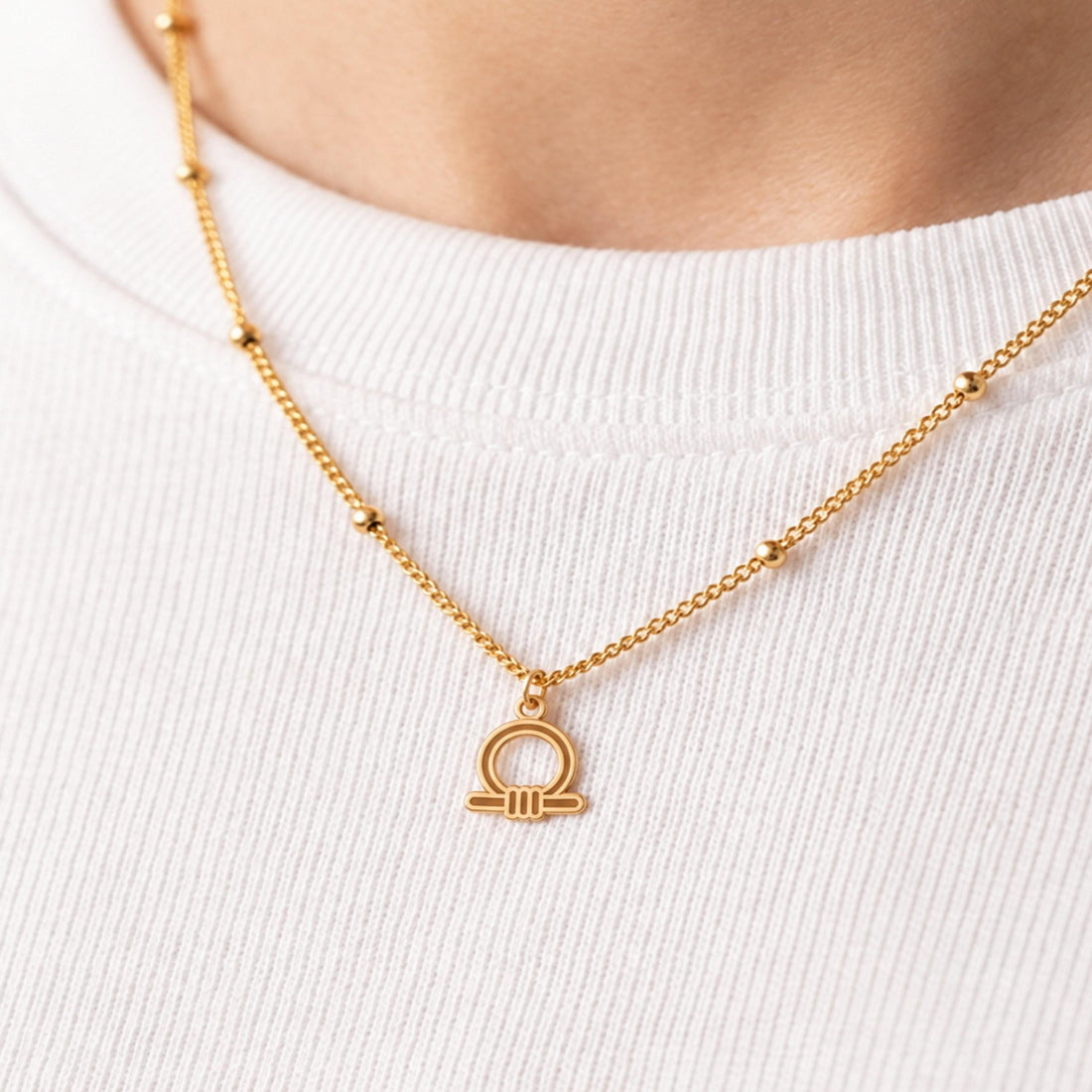 Omega Symbol Charm Necklace