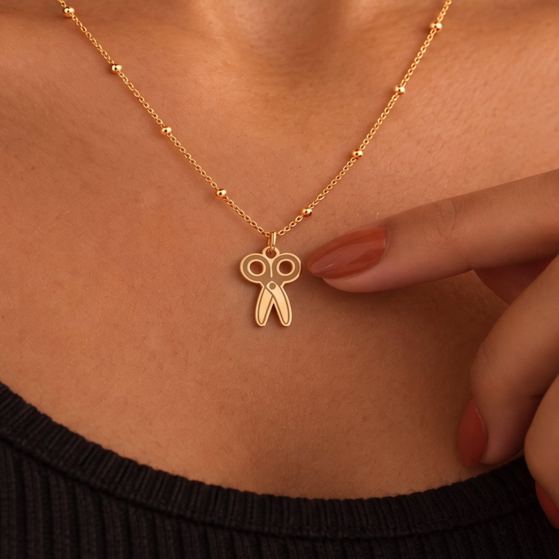 Sewing Scissors Charm Necklace