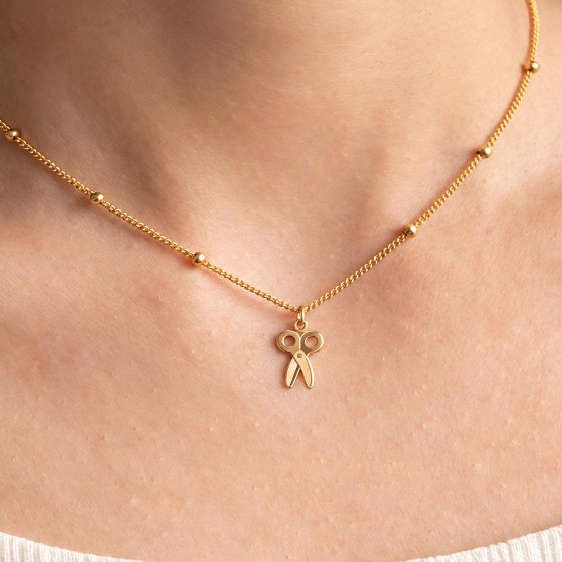 Sewing Scissors Charm Necklace