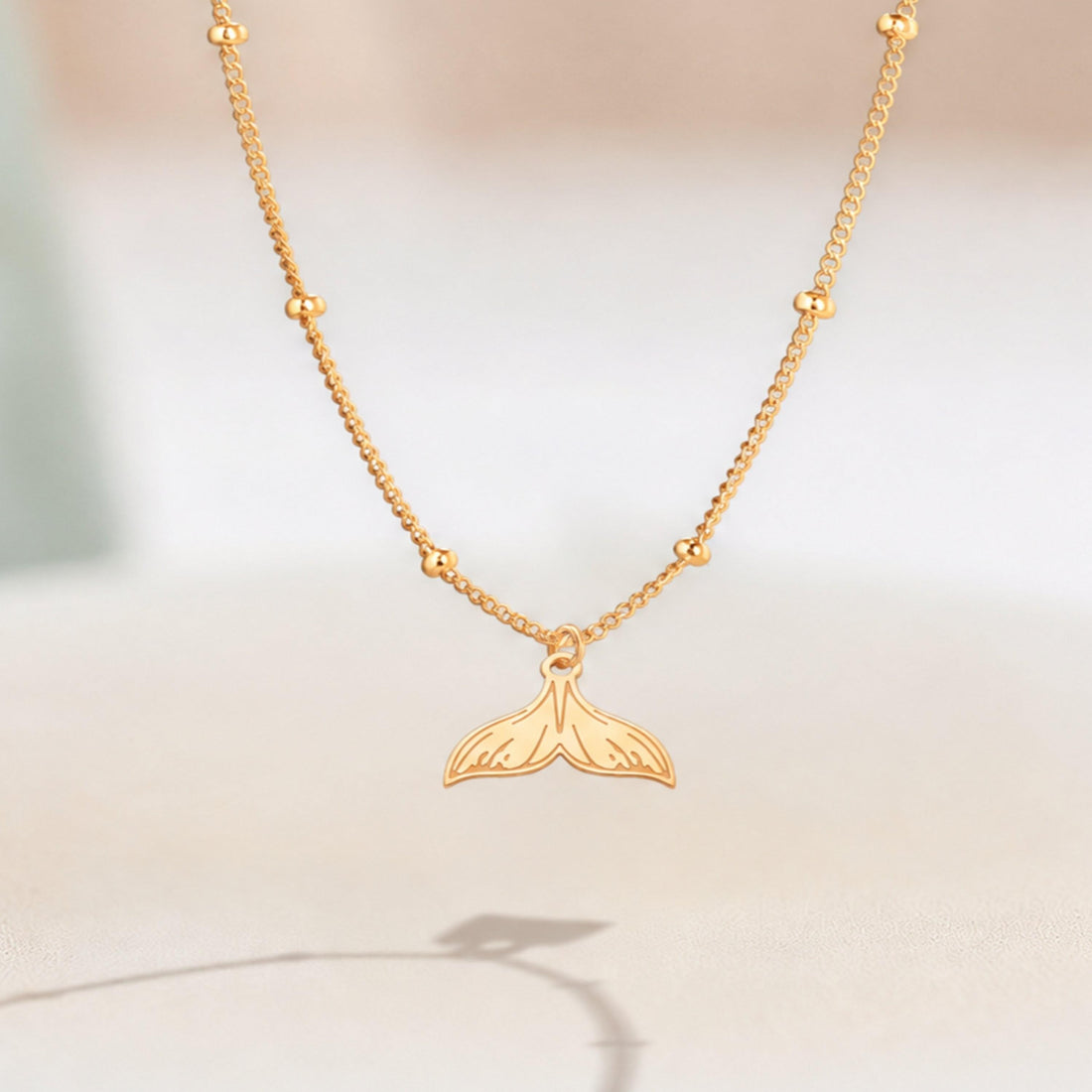 Whale Tail Charm Necklace