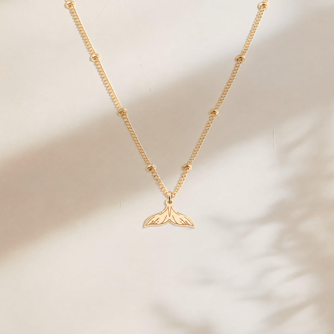 Whale Tail Charm Necklace
