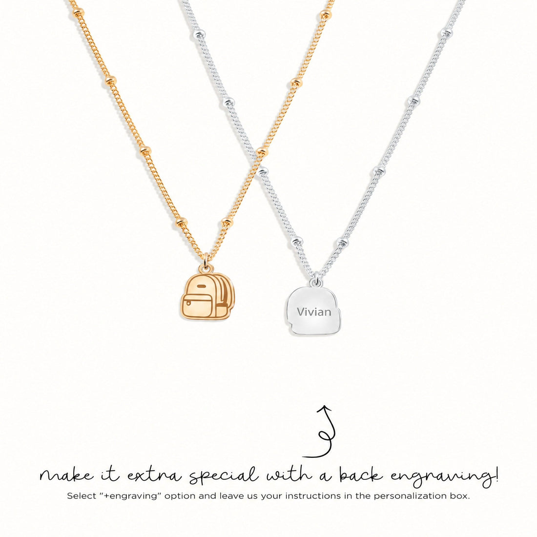 Backpack Hiker Charm Necklace