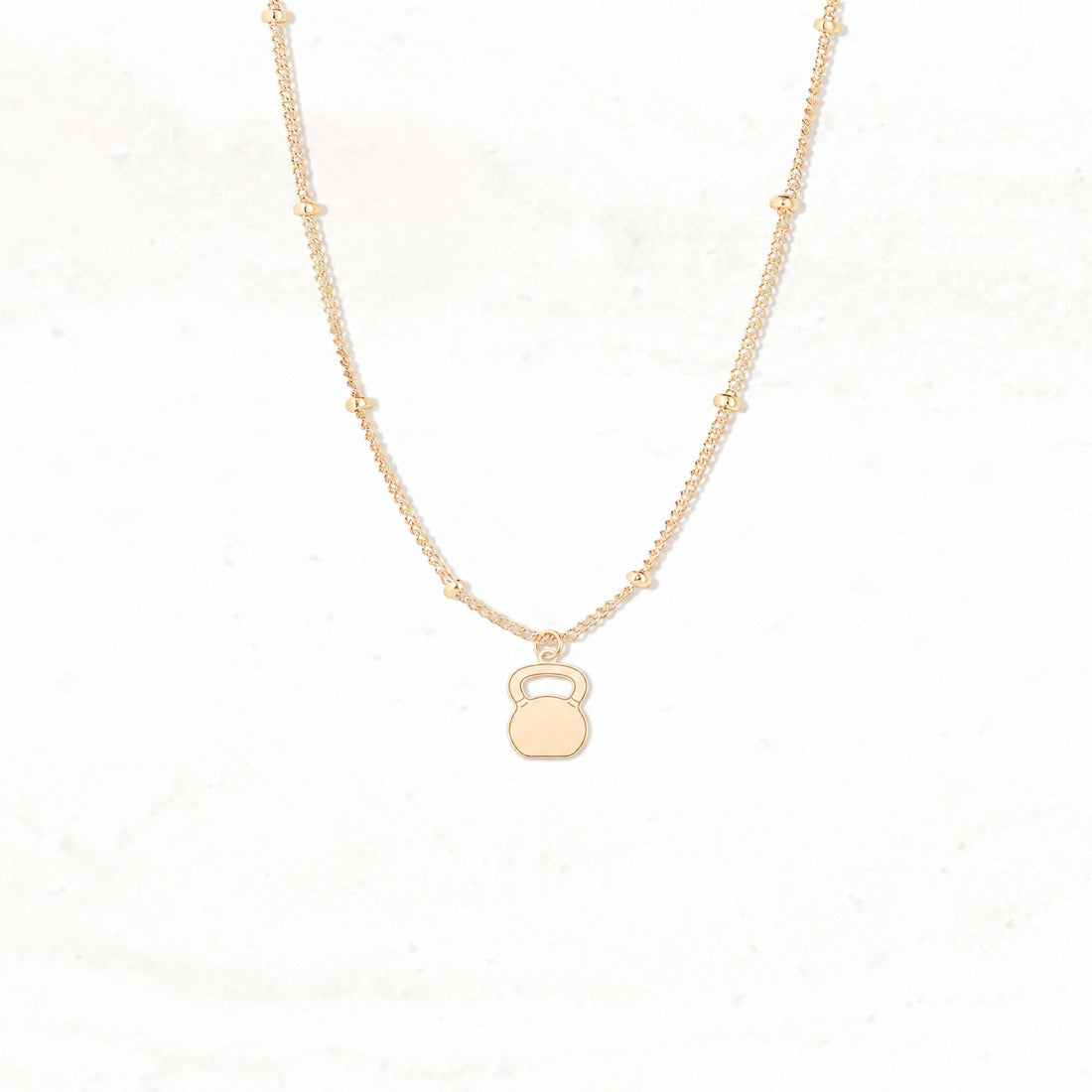 Open Handle Kettlebell Charm Necklace