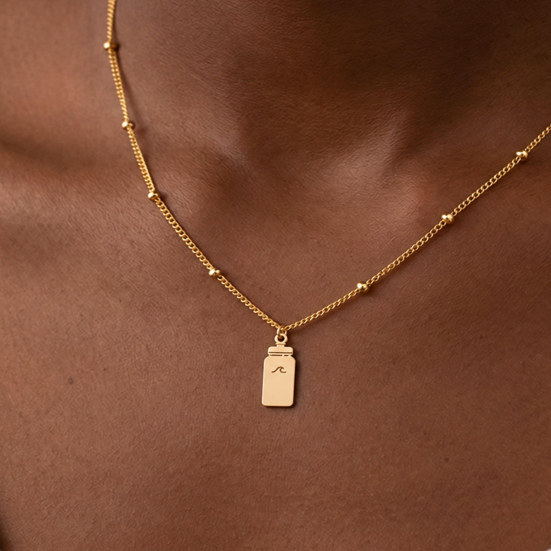 Water Bottle Charm Necklace