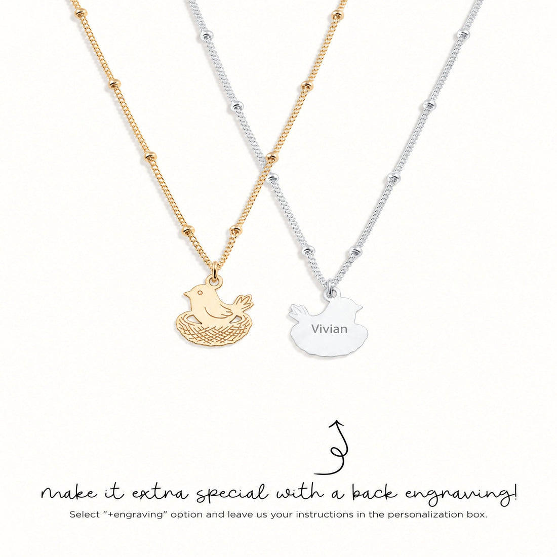 Bird Nest Charm Necklace