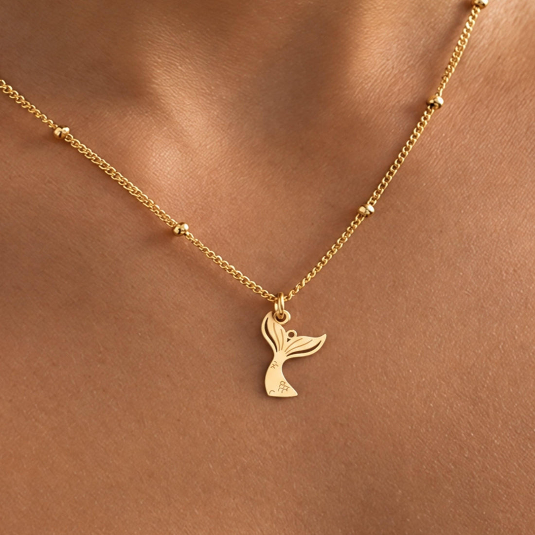 Mermaid Tail Charm Necklace