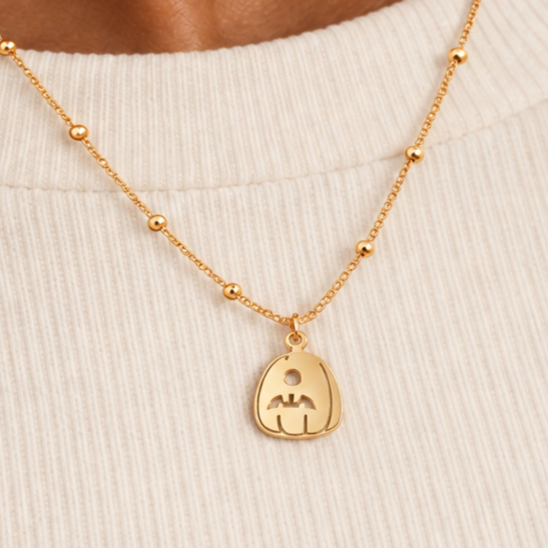 Halloween Pumpkin Charm Necklace