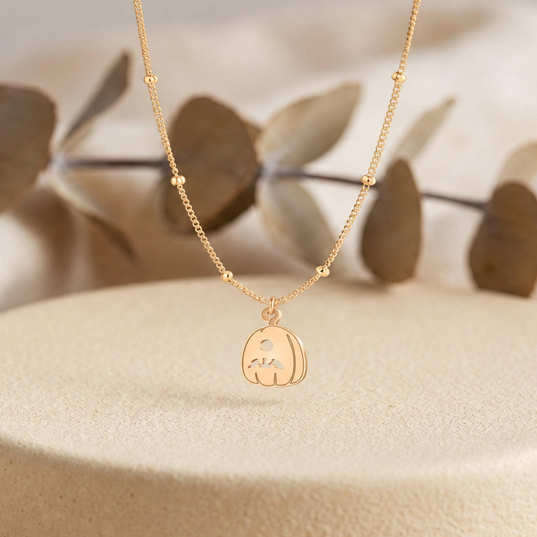 Halloween Pumpkin Charm Necklace