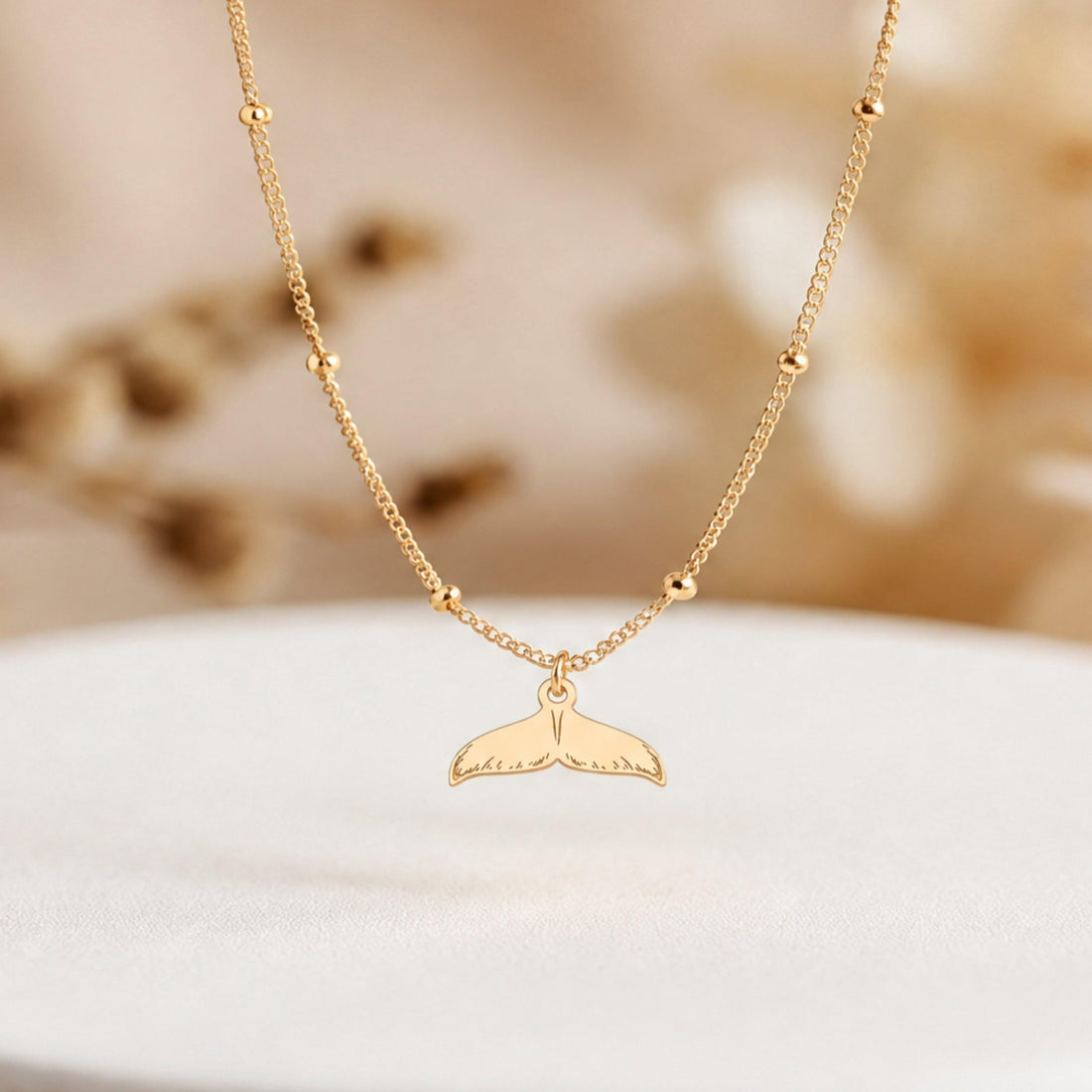 Whale Tail Charm Necklace