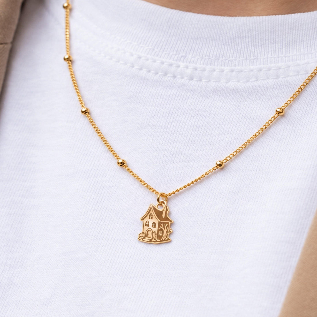 Haunted House Charm Necklace