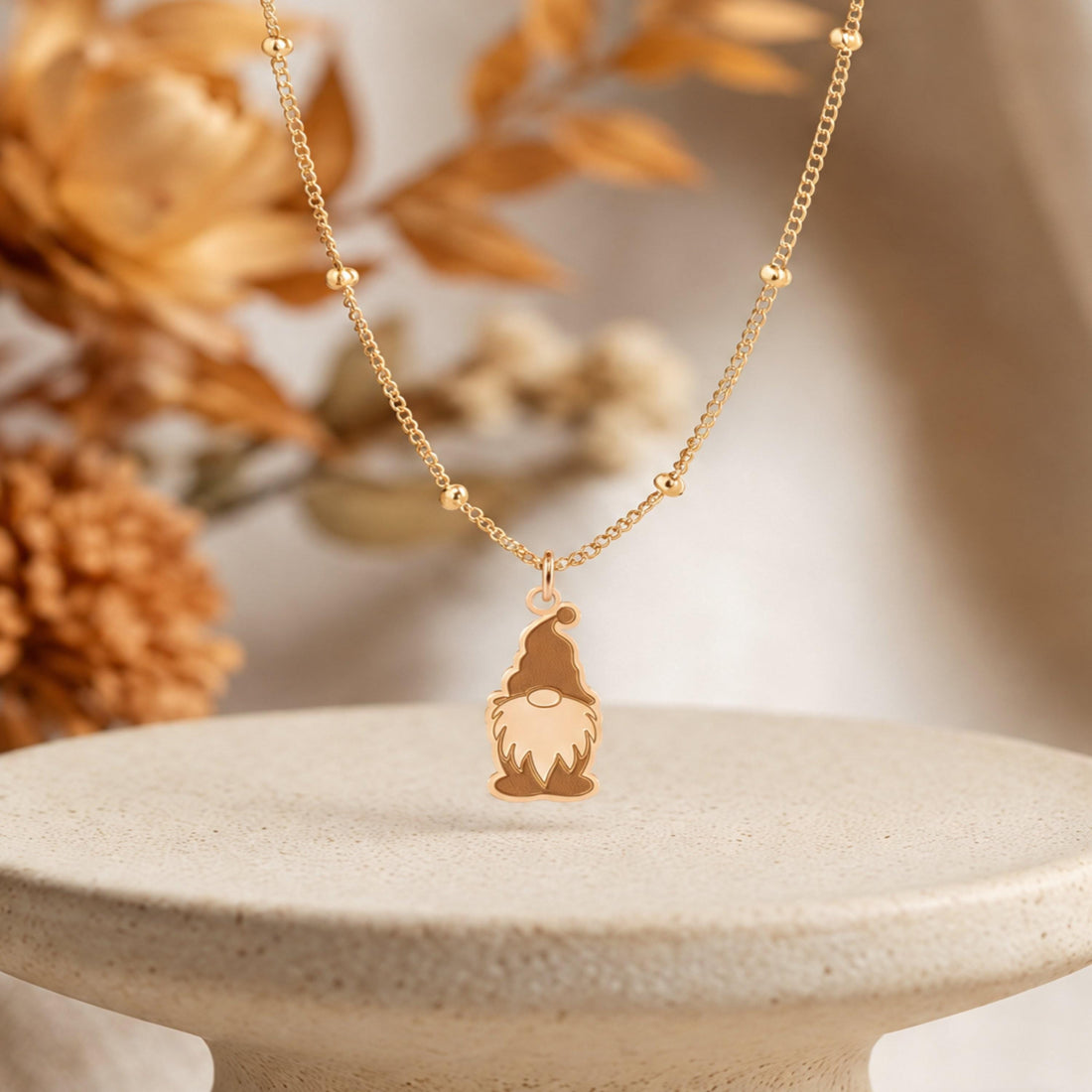 Garden Gnome Charm Necklace