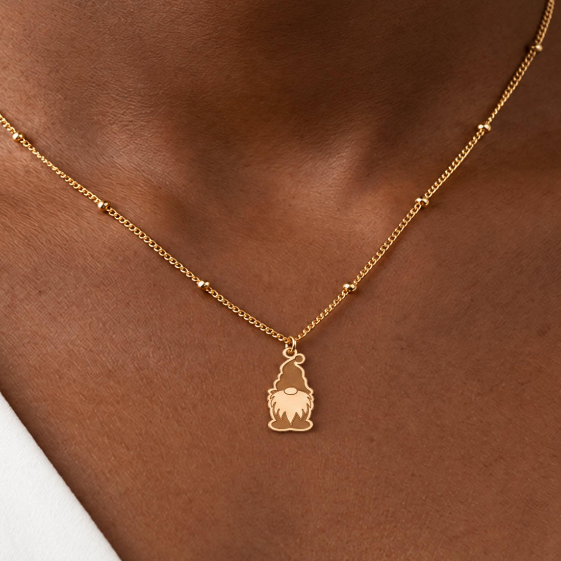 Garden Gnome Charm Necklace