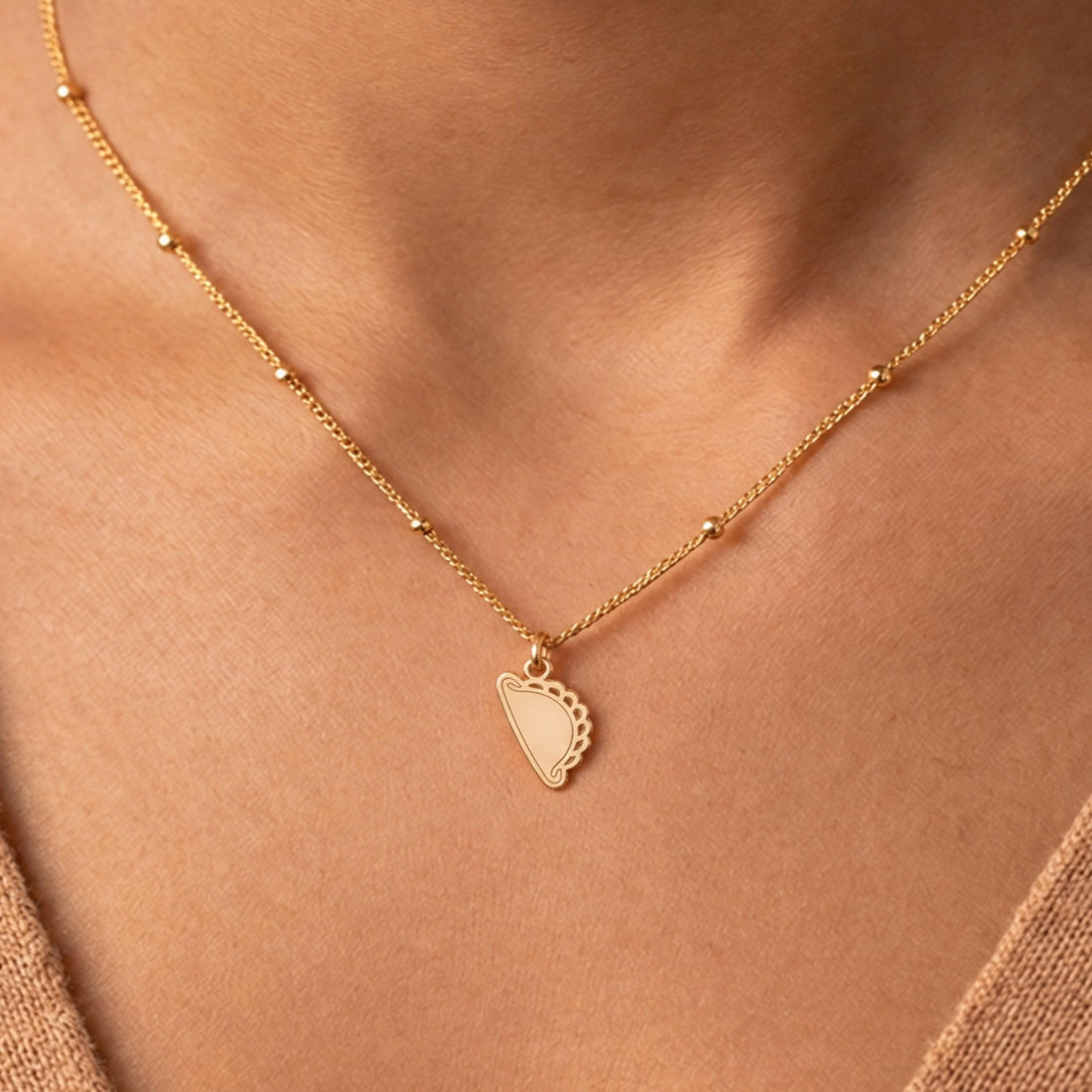 Taco Shell Charm Necklace