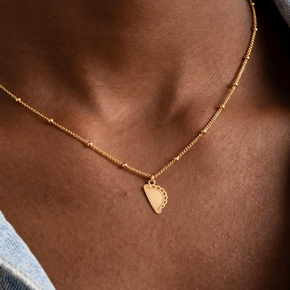 Taco Shell Charm Necklace