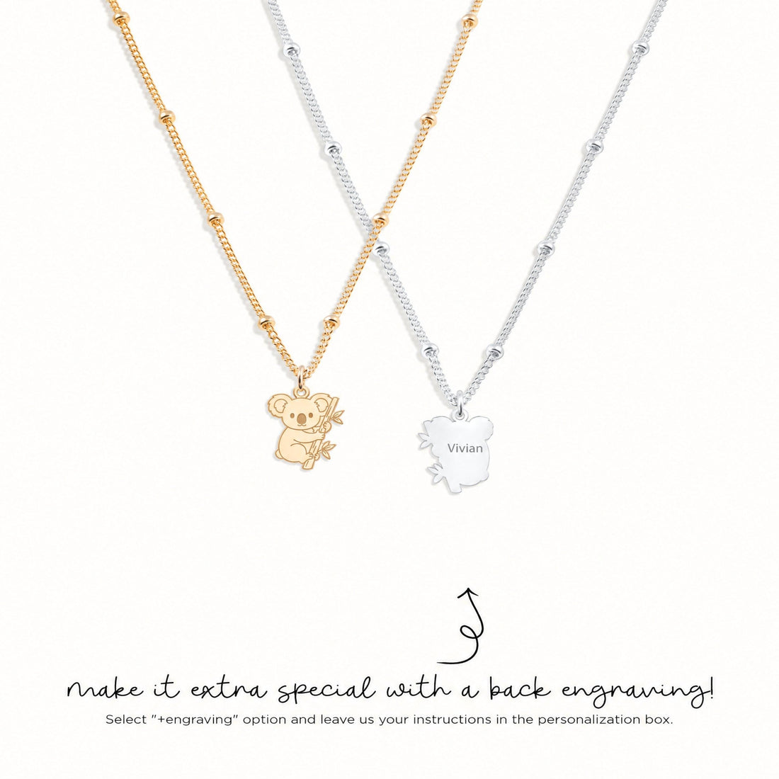Climbing Koala Charm Necklace