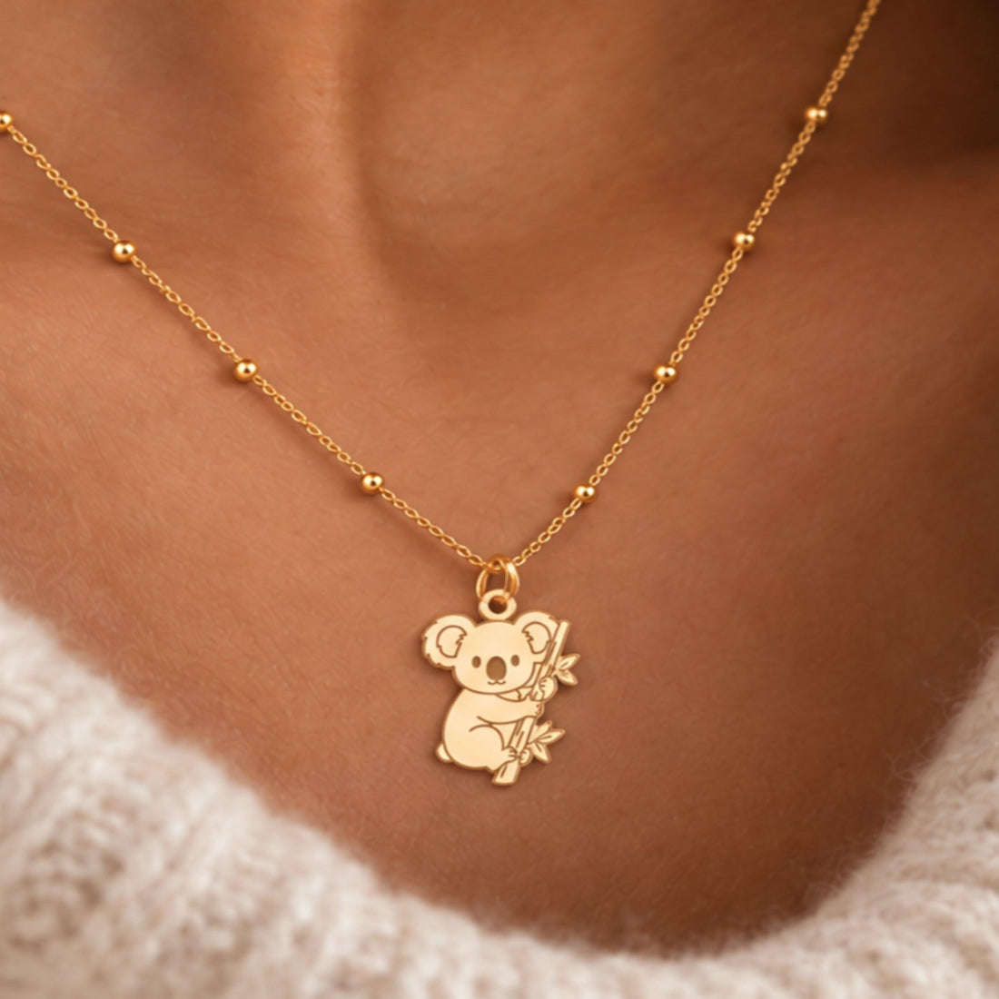 Climbing Koala Charm Necklace