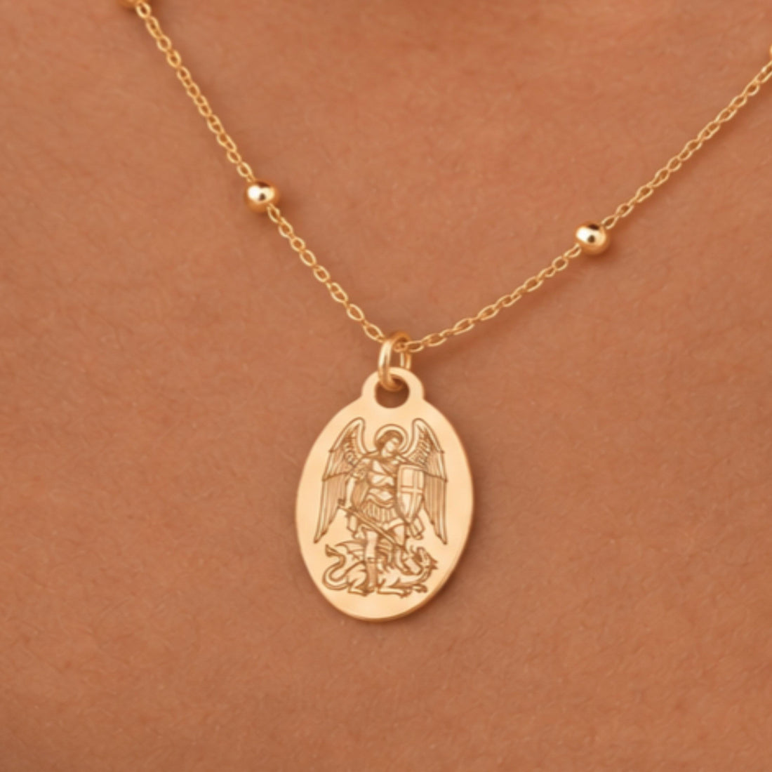 Archangel Michael Charm Necklace