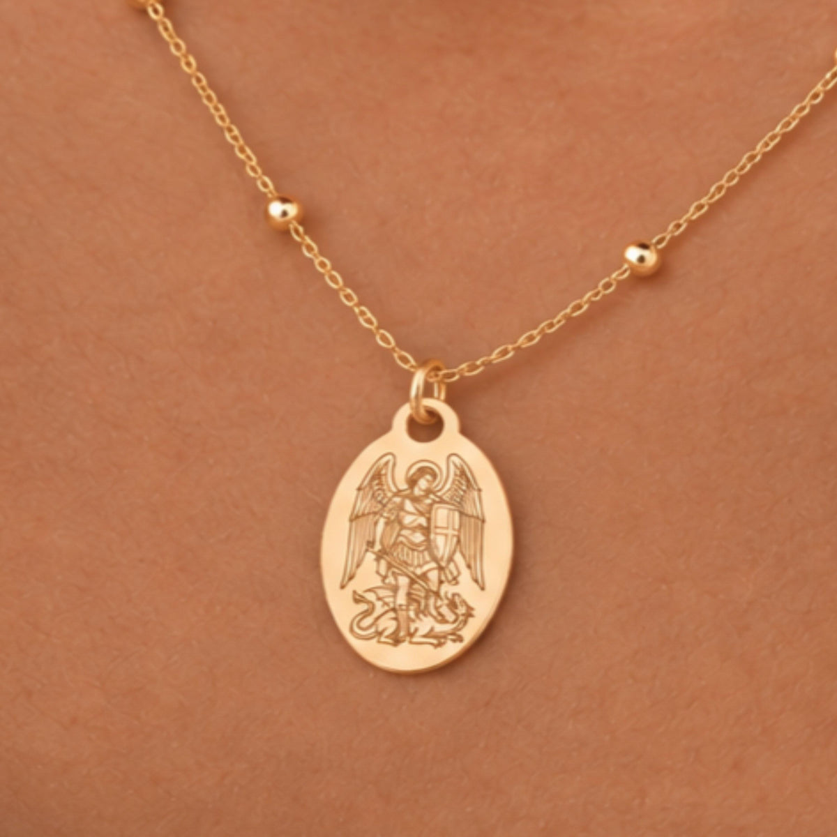 Archangel Michael Charm Necklace