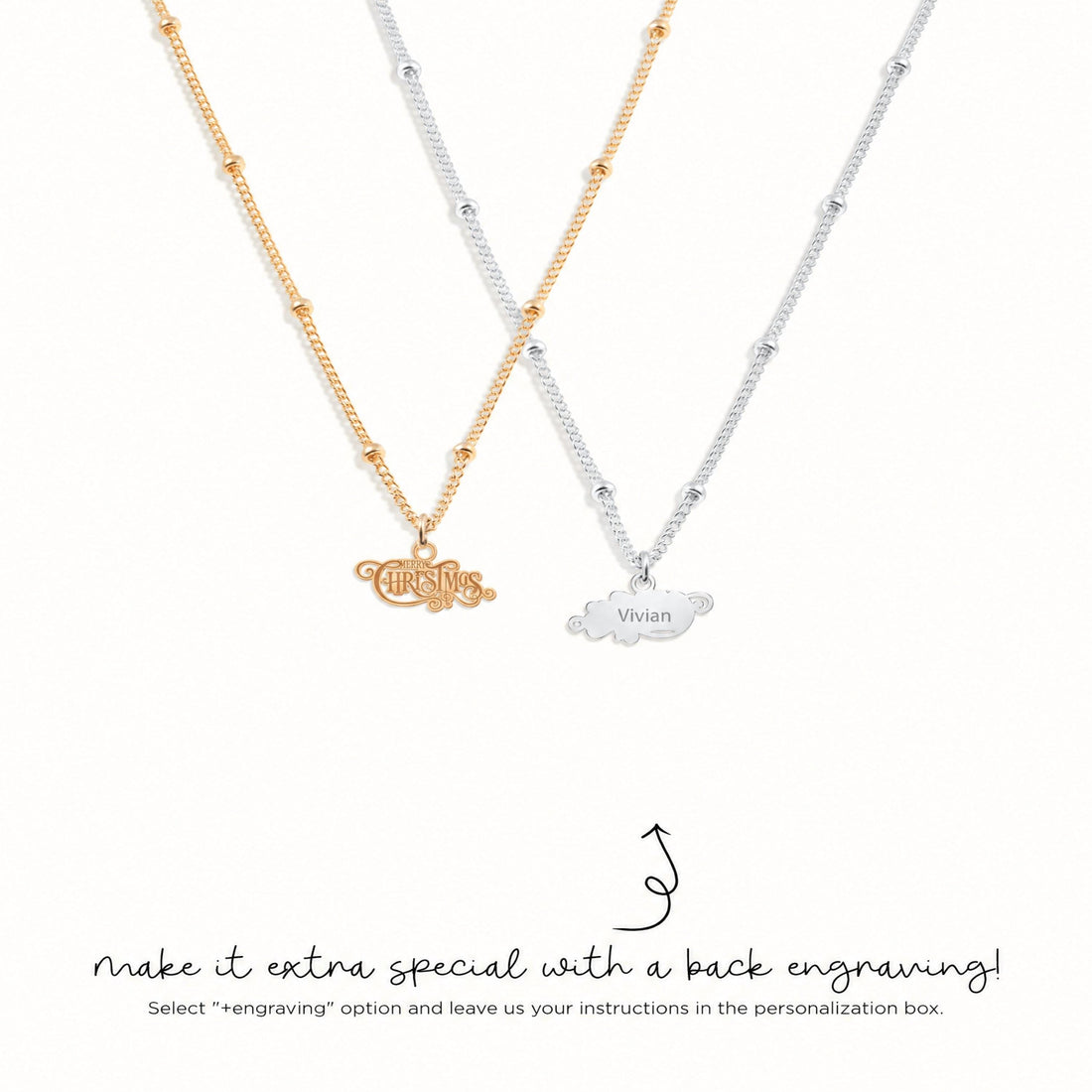 Merry Christmas Charm Necklace