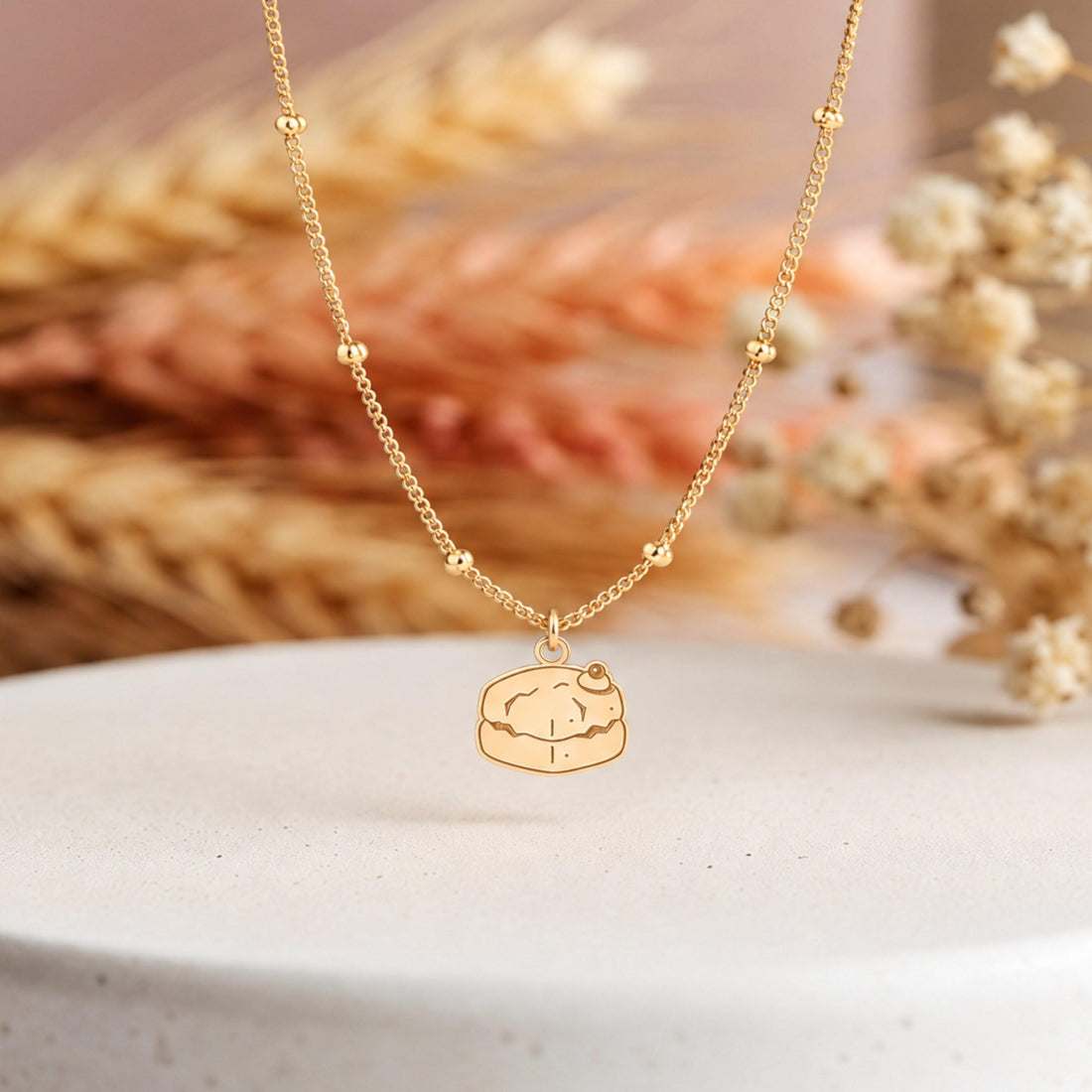 Cherry Cupcake Charm Necklace