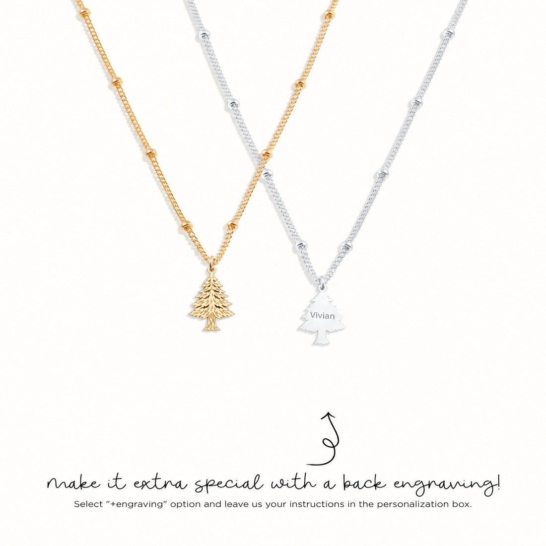 Pine Tree Charm Necklace
