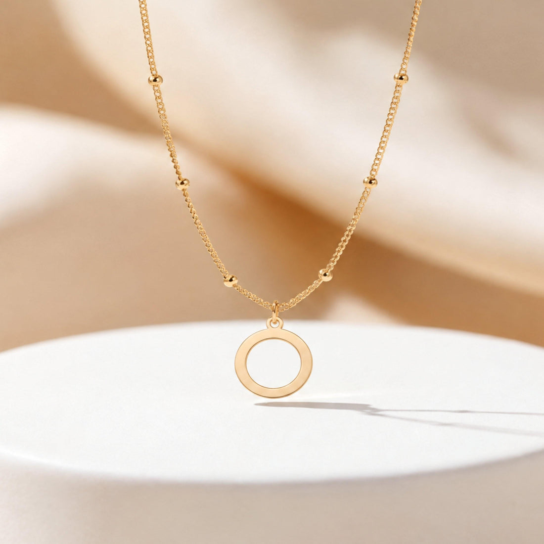 Open Circle Charm Necklace