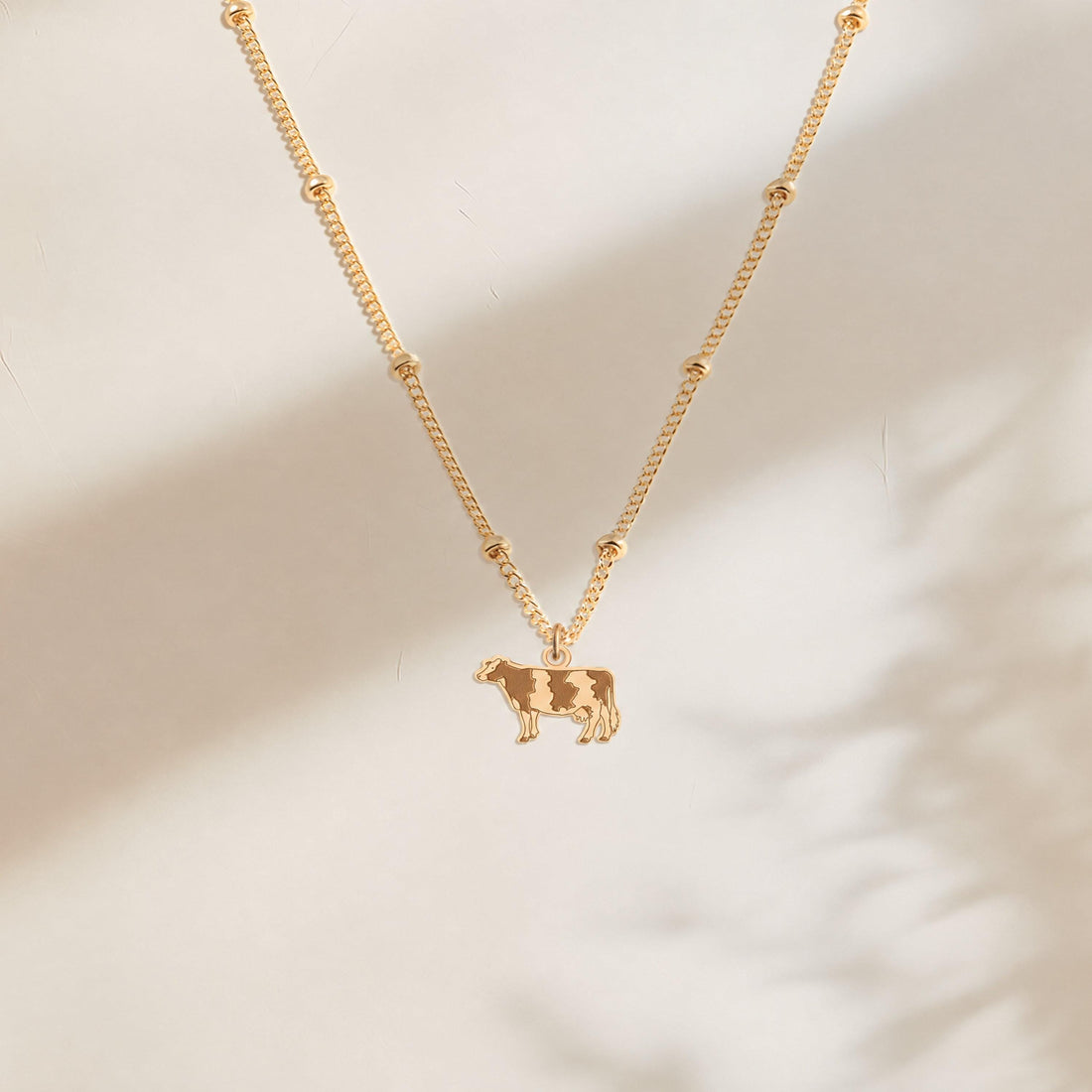 Holstein Cow Charm Necklace