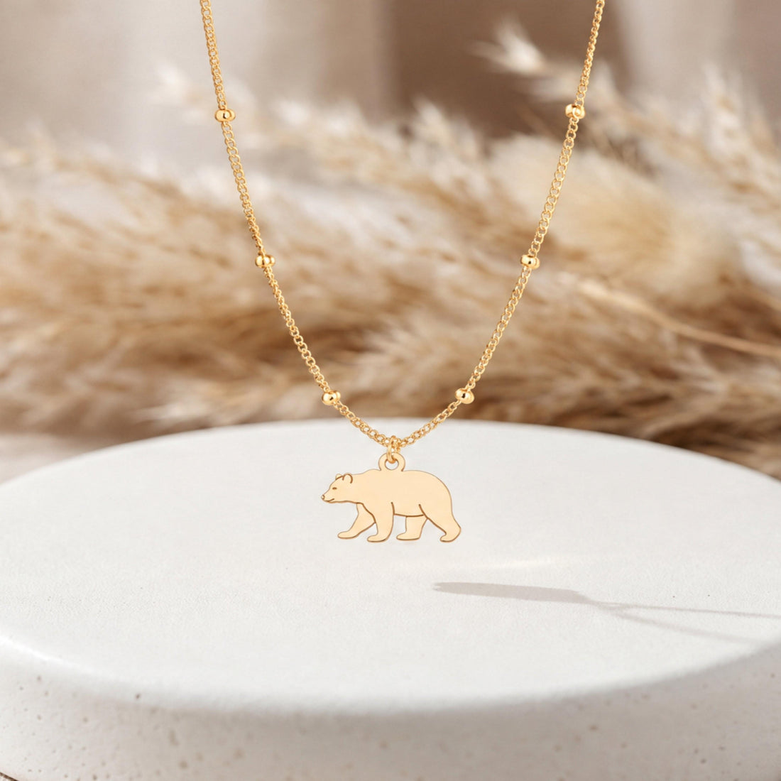 Walking Bear Charm Necklace