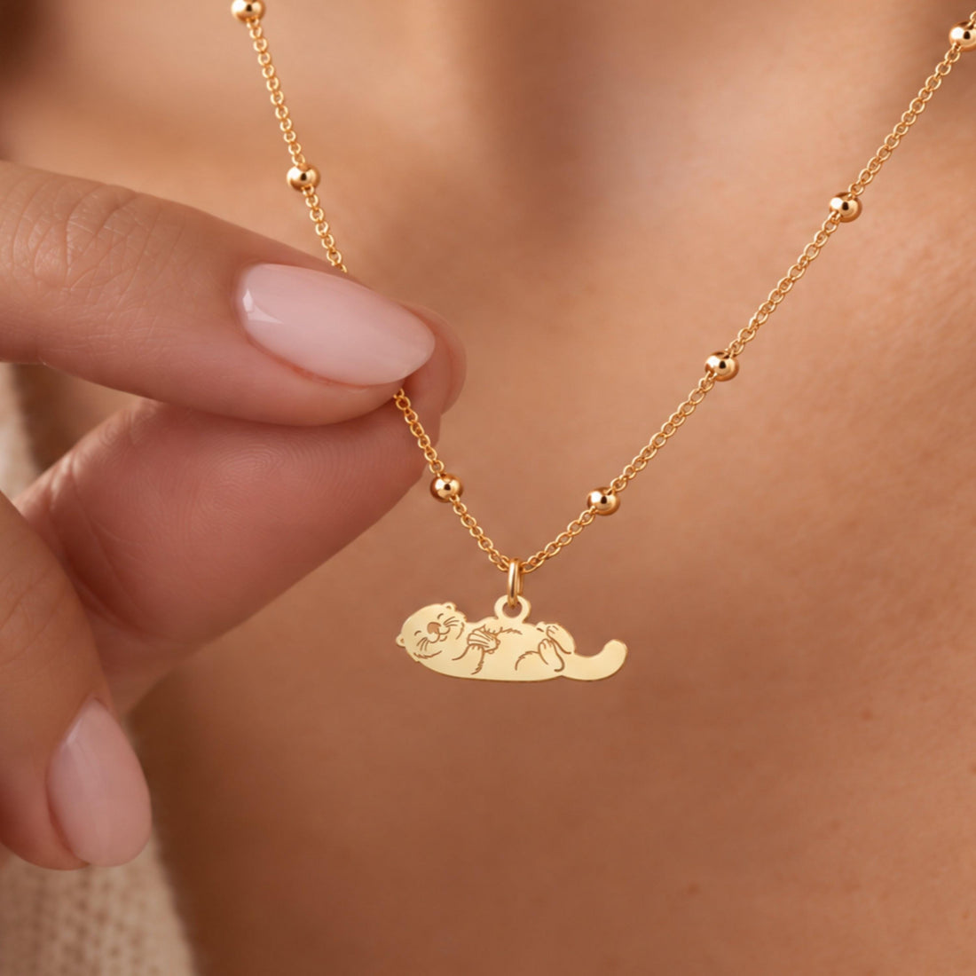 Sea Otter Charm Necklace