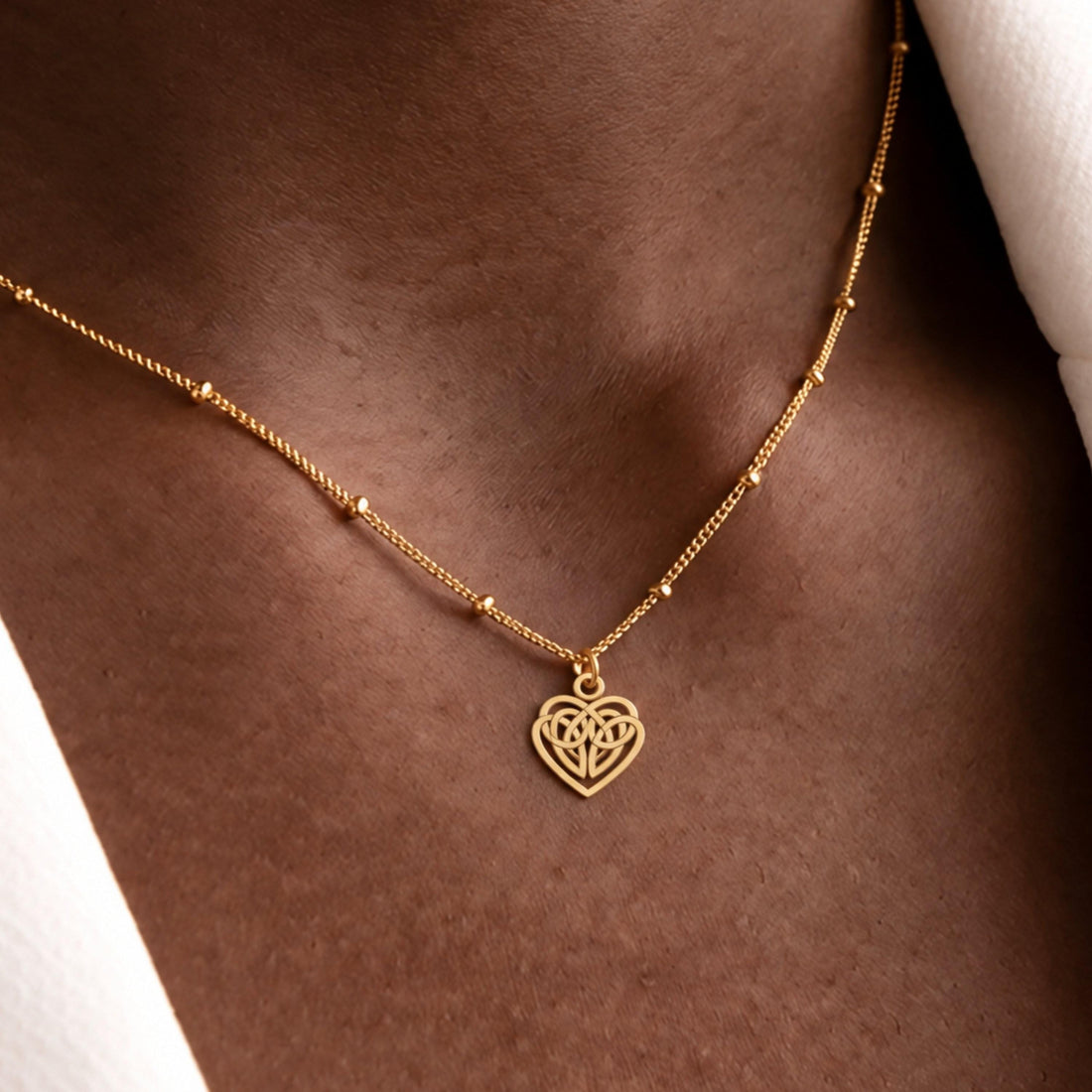 Celtic Heart Charm Necklace